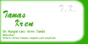 tamas kren business card